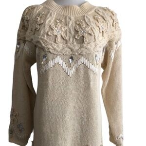 This is a stunning unique sweater knitted in 1980's